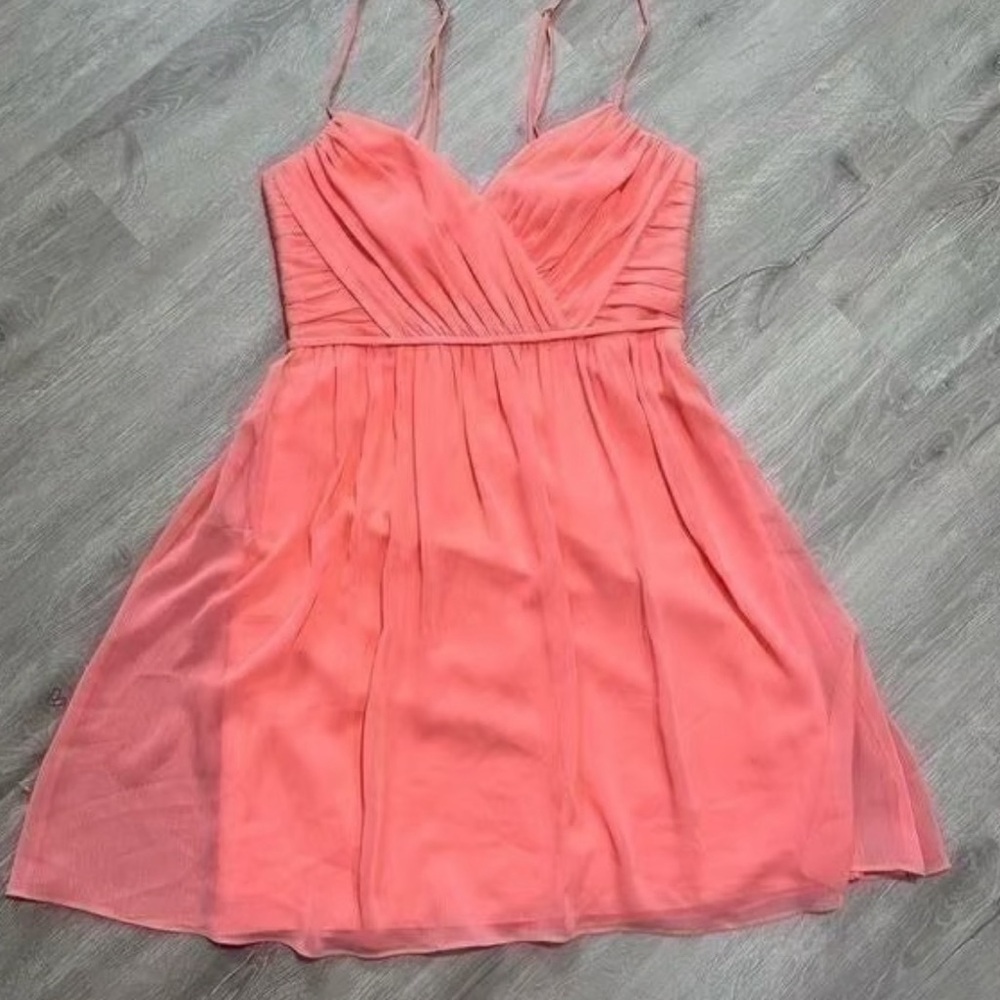 Coral Bridesmaids Dress or Homecoming/Prom Dress - Picture 2 of 6